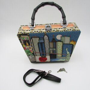 KMQ Collection New York Big Apple Cigar Purse With Shoulder Strap $ Key